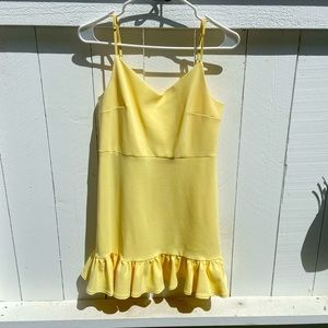Yellow mini dress